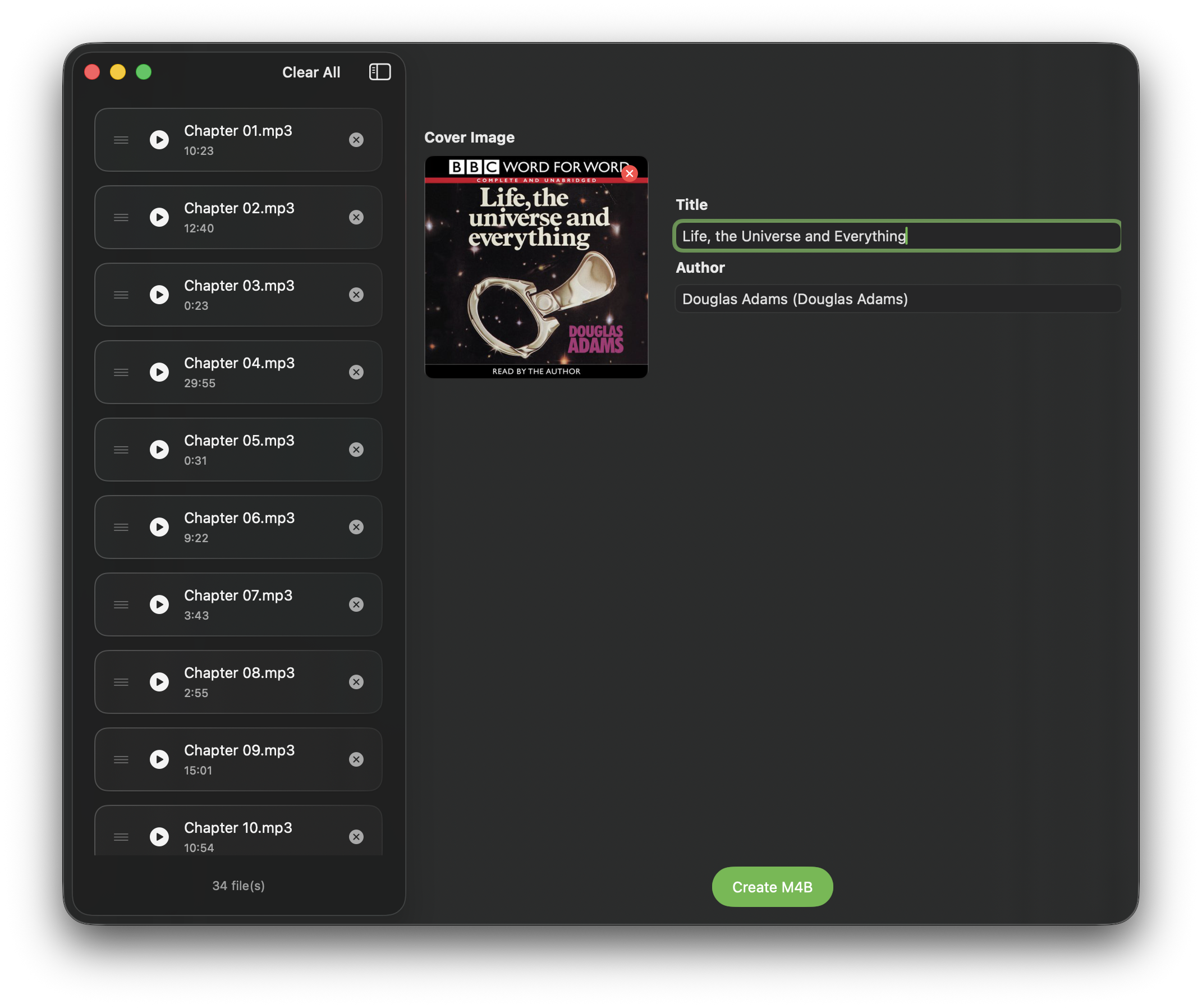 Audiobook Binder screenshot
